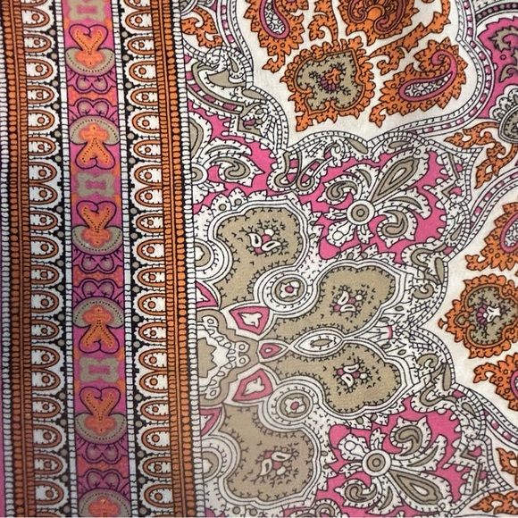 Kenar Pink and Orange Paisley Blouse with Button Back - Picture 4 of 5